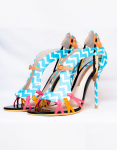 Aquatic Blue High Heel Sandals with sleek straps and elegant heel designsss