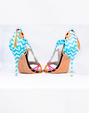 Aquatic Blue High Heel Sandals for women featuring refined open toe style