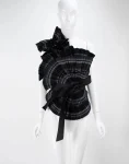 Erika A. Style Black and Grey Pleated Dress Belts