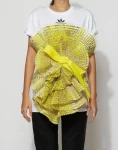 Erika A. Style Metallic Yellow Pleated Beltsss