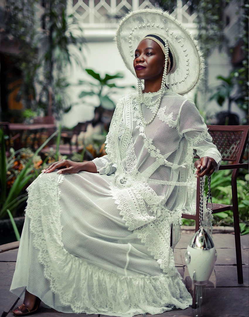 Art Wear Design Collection White Art Wear With Hat White Art Wear With Hat