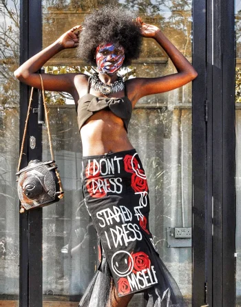 Black Skirt With Black Tulle