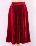 Metallic Pink Pleated Skirt