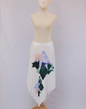 Pleated Asymmetrical Skirt Erika A. Style