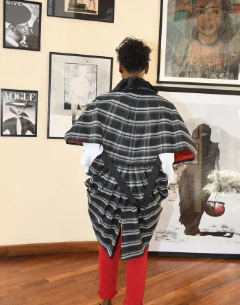 Velvet Collar Cape Coat