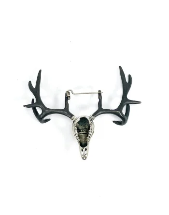 Stag Skull Brooch Is Made Of Jewelry Grade