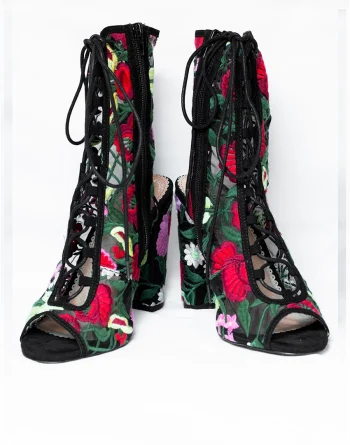 Multi Coloured-Chunky-High Heels