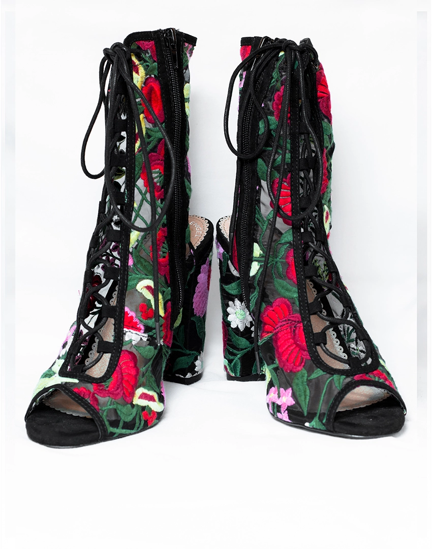 Multi Coloured-Chunky-High Heels Multi Coloured-Chunky-High Heels