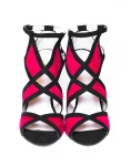 Peep Toe High Heel – Red And Black