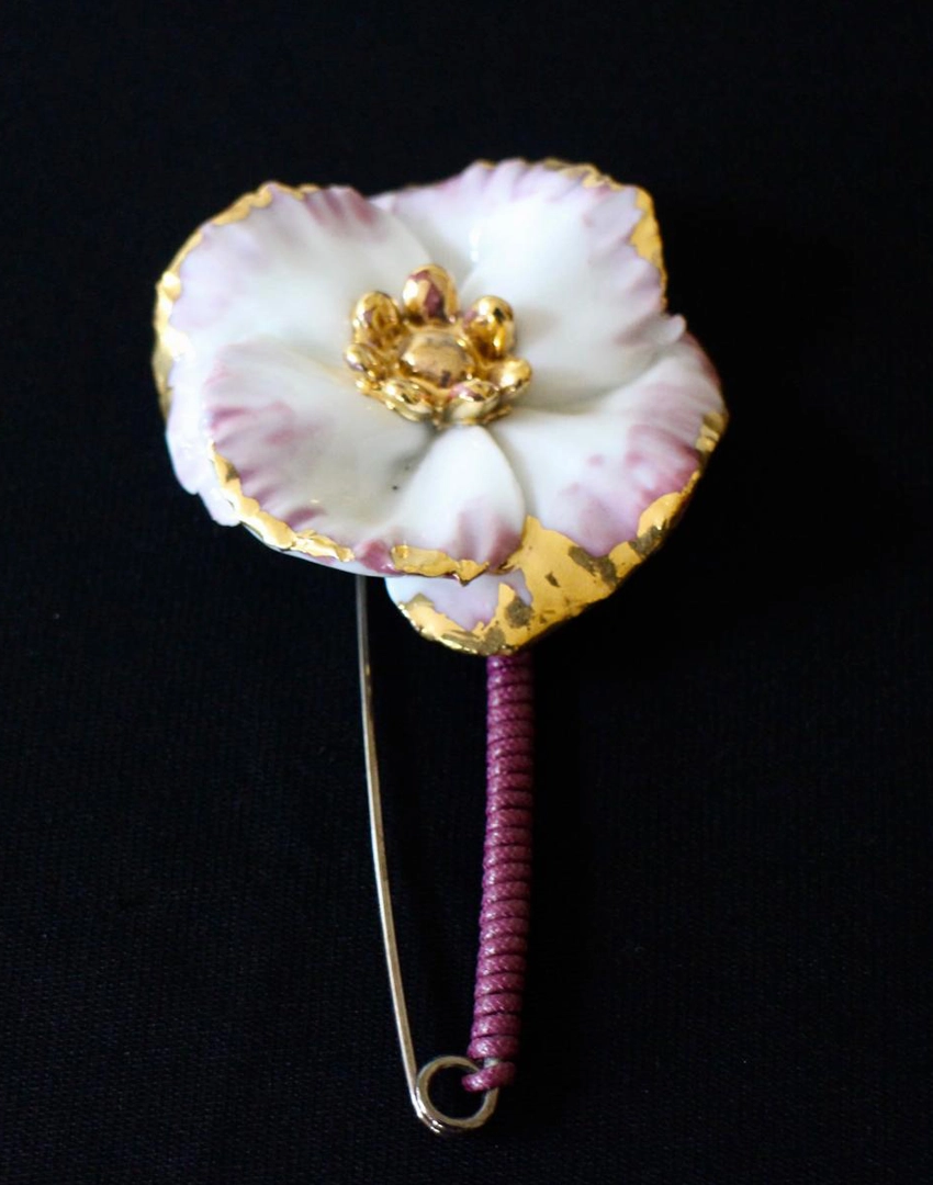 Porcelain Flower Brooches Porcelain Flower Brooch