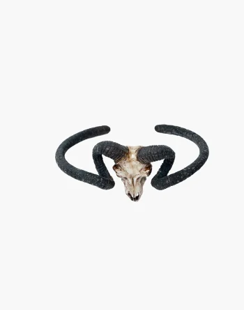 Ram Goat Skull Brass Bangle