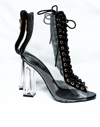 See Through Chunky High Heel