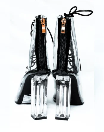 See Through Chunky High Heel