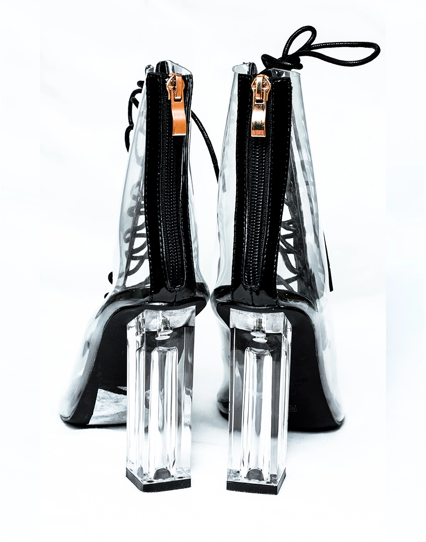 See Through Chunky High Heel Rare See Through Chunky High Heel