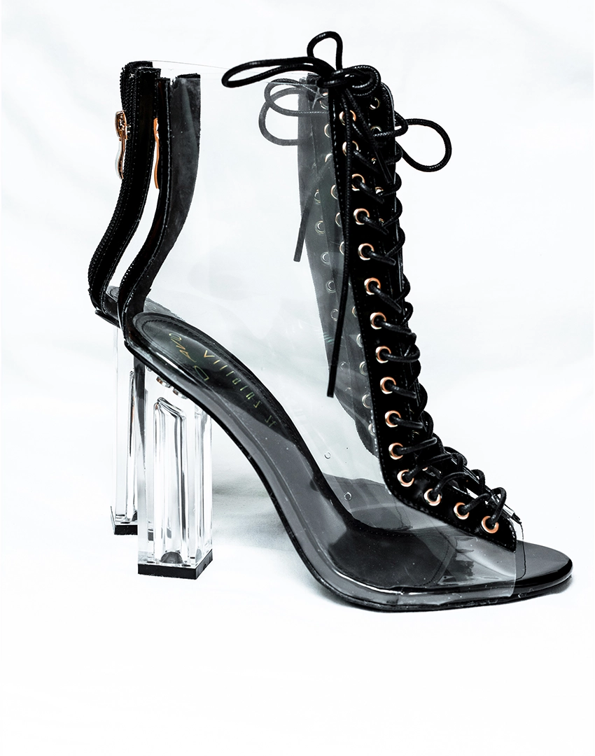 See Through Chunky High Heel See Through Chunky High Heel