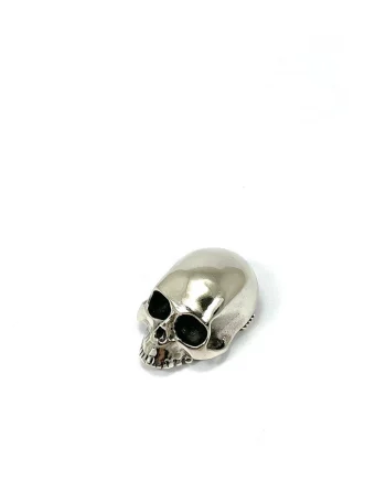 Skull Brooch White Bronze