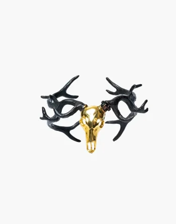 Stag Deer Brass Bangle
