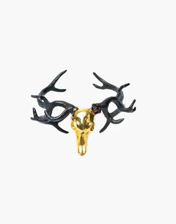 Stag Deer Brass Bangle