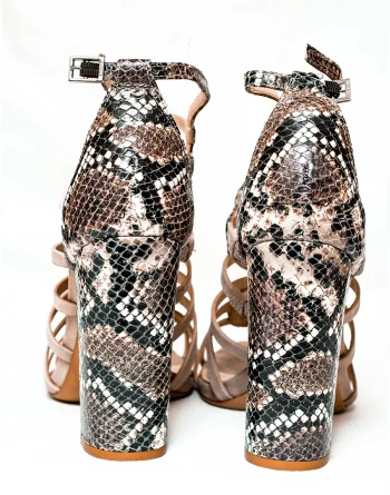 Strapped Chunky High Heel