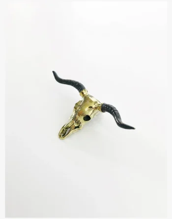 Taurus Bull Skull Brooch