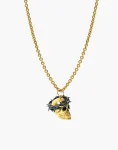 Thorns Golden Brass Skull Necklace