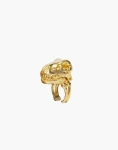 Brass T-Rex Dinosaur Skull Fossil Ring - Jurassic