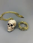 Realistic look and Crown of Golden Thorn Necklace