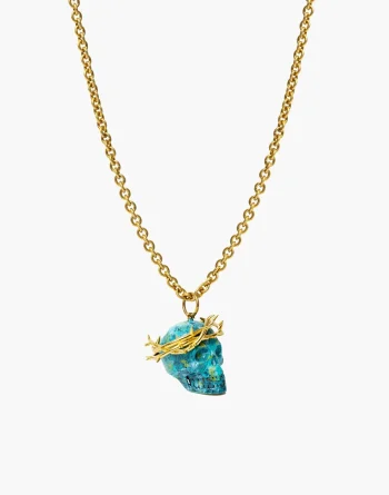 Crown of Thorns Skull Necklace