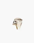 Enamel Realistic Look Skull Ring