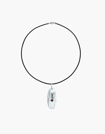 Forest Ant In Clear Resin With Leather Strap