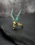 Zodiac Capricorn Goat - Patina Green