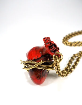 Heart of Golden Thorns Necklace - Realistic Look