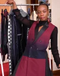 Long Bare Maroon Vest Jacket