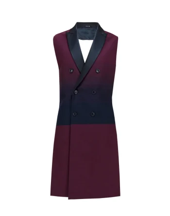 Long Bare-Back Vest Jacket