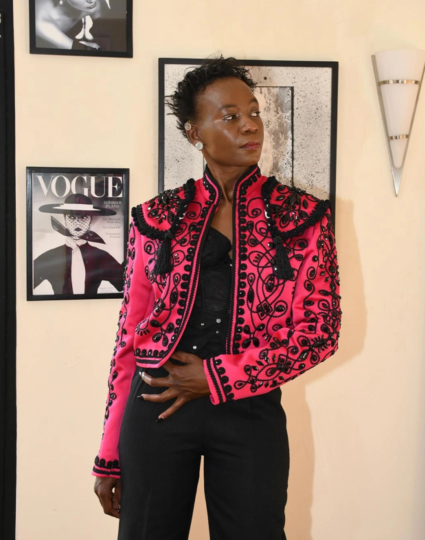 Matador Jacket in Pink Model Front Matador Jacket in Pink