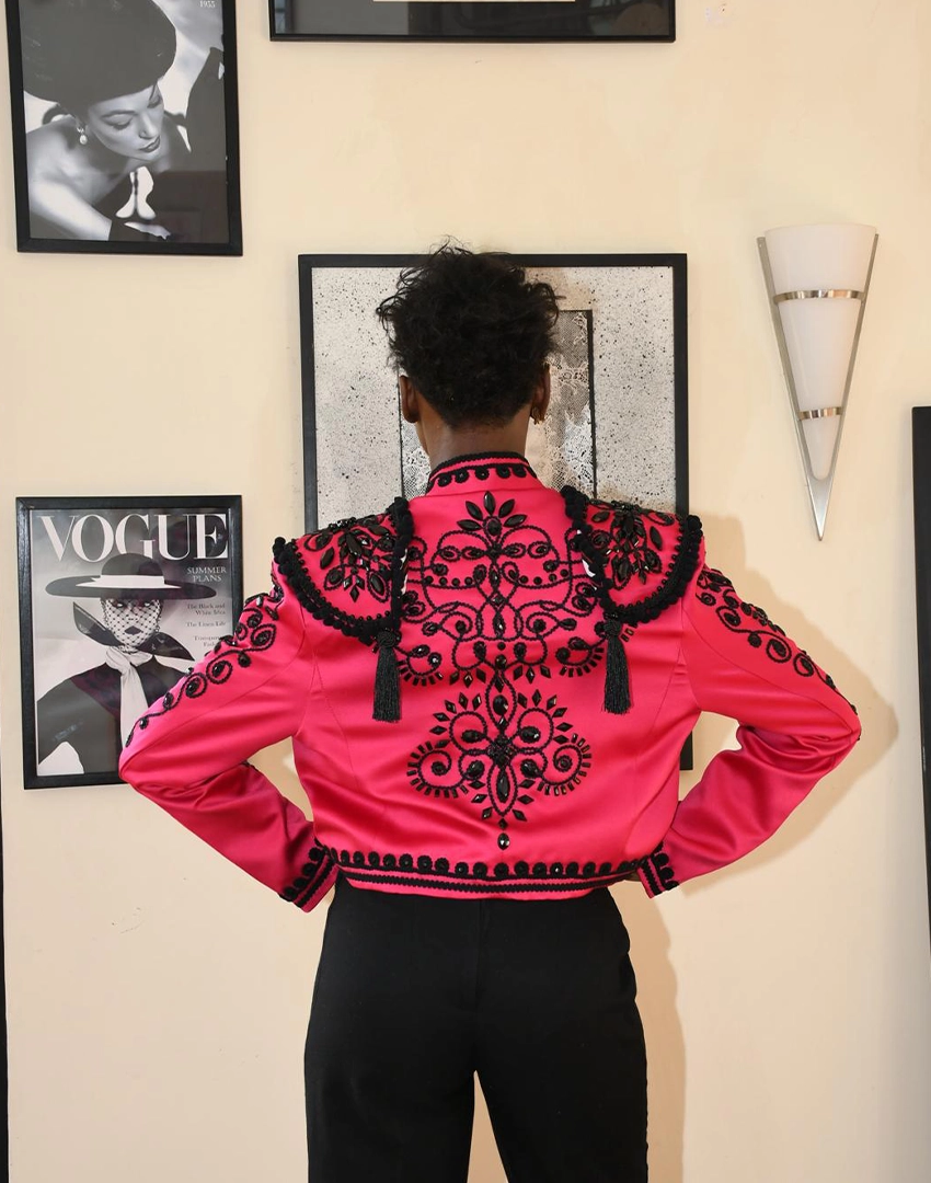Matador Jacket in Pink Model Waist Rare Matador Jacket in Pink