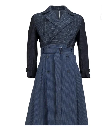 Mixed Pattern Blue Jacket