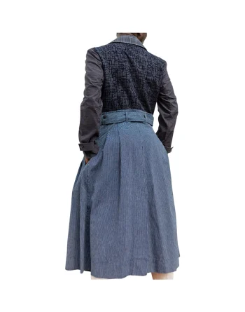 Mixed Pattern Blue Jacket