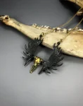 Moose Skull Pendant Necklace Front
