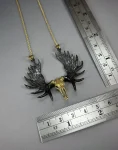Moose Skull Pendant Necklace Front