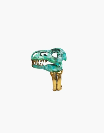 Patina T-Rex Dinosaur Skull Ring - Jurassic