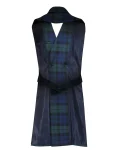 Plaid Long Bare Back Vest