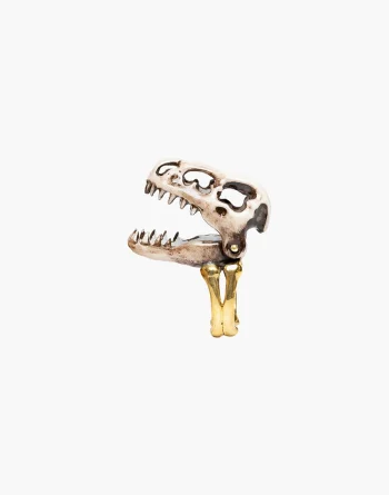 Realistic T-Rex Dinosaur Skull Fossil Ring