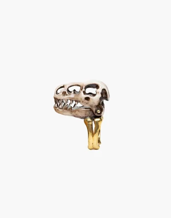Realistic T-Rex Dinosaur Skull Fossil Ring