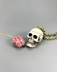 Red Brain On Pendant Necklace