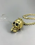 Skull Ring Brain Pendant