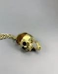 Skull Ring Brain Pendant
