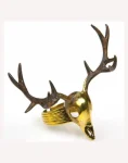 Stag Skull Ring – Brass