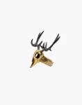 Stag Skull Ring – Brass