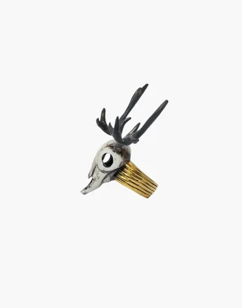 Stag Skull Ring - Realistic Bone Look